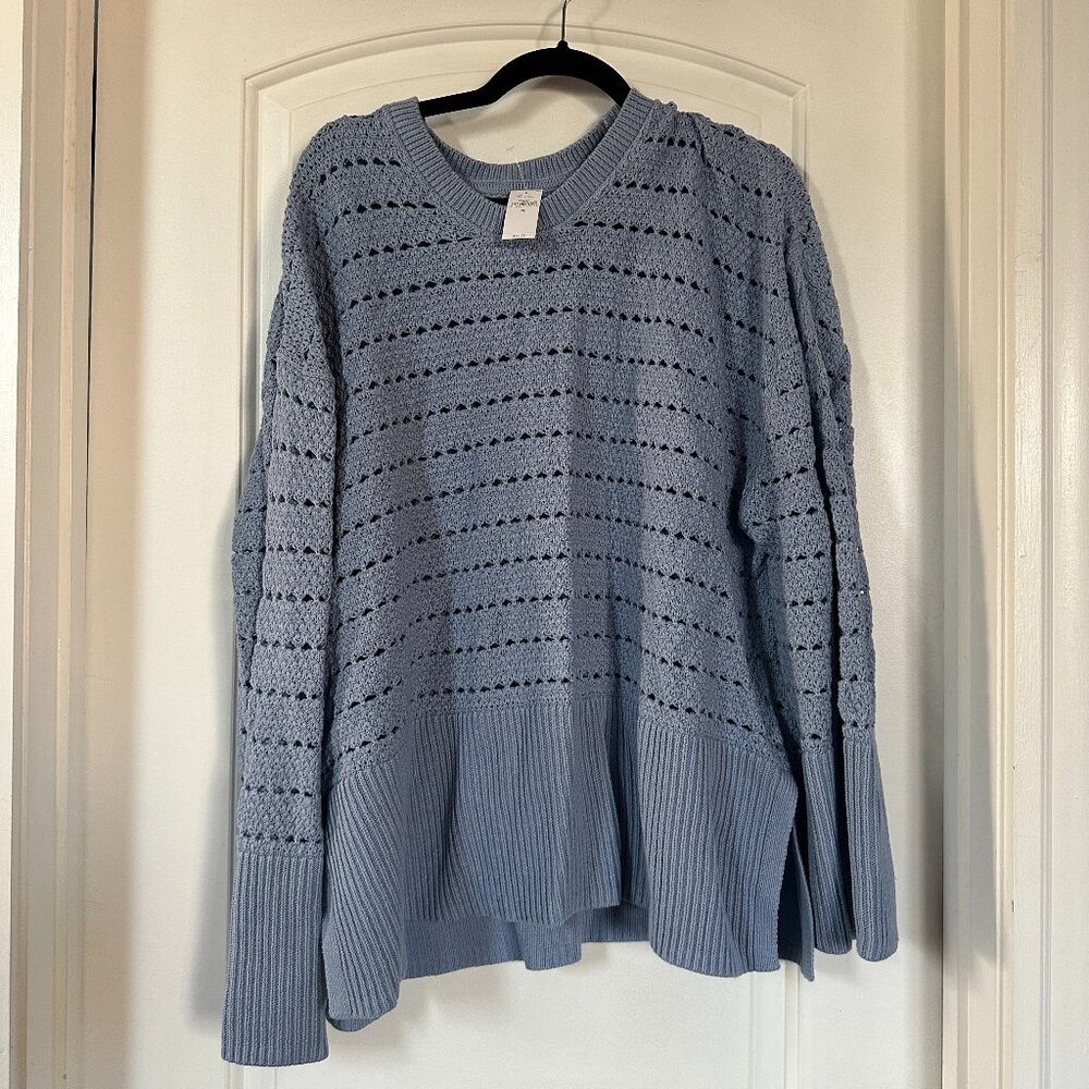 GAP Split-Hem Crocheted Sweater